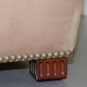 Ralph Lauren Jamaica velvet sofa pair with feather cushions.