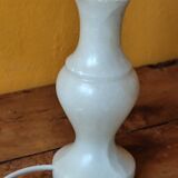 Beige marbled stone lamp - alabaster lamp