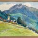 Painting "landscape of savoy" original watercolor by denise richier