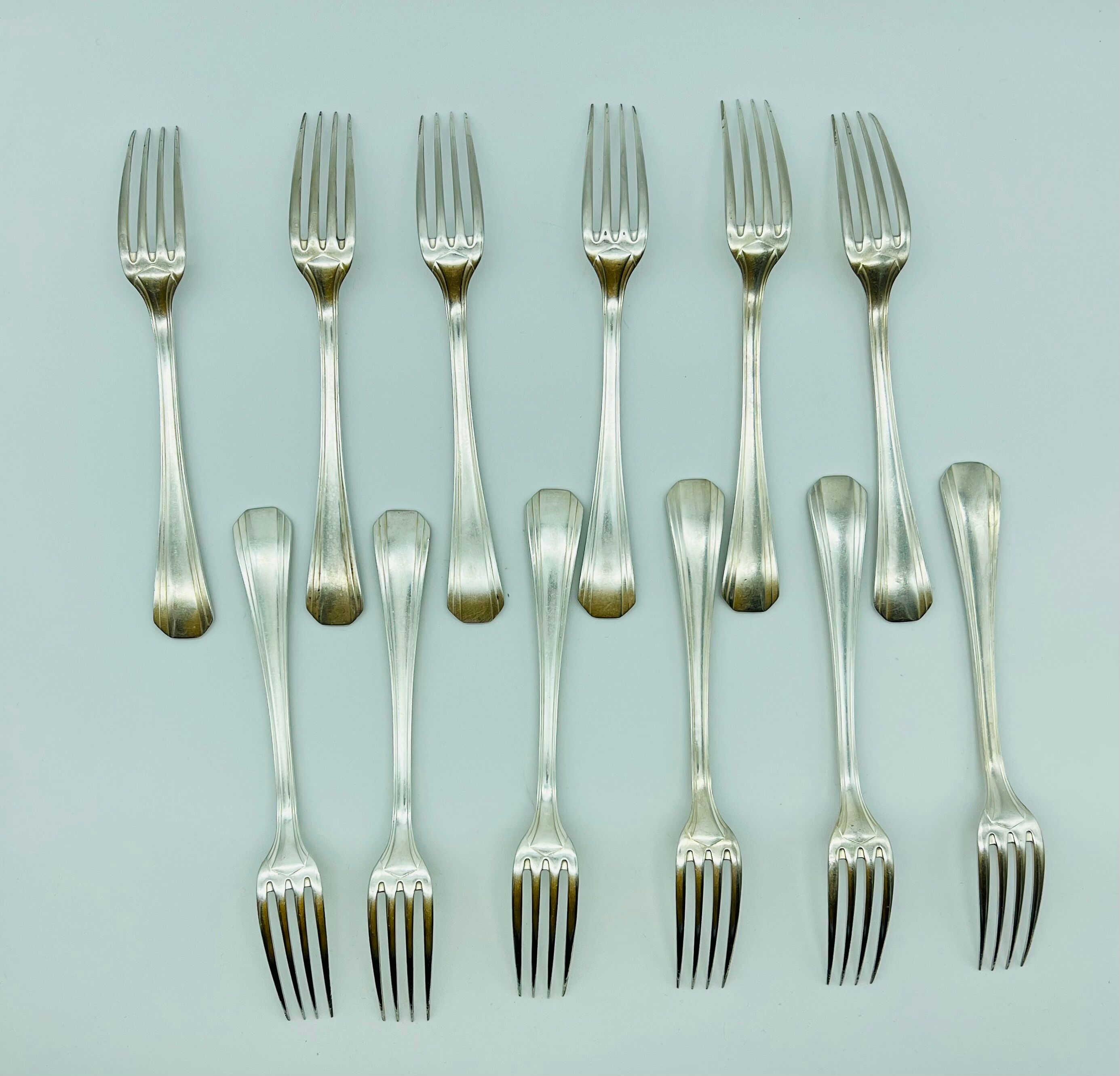 Christofle 12 art deco forks model Boreal