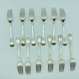 Christofle 12 art deco forks model Boreal