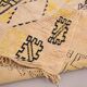 Beige Vintage Moroccan Rug 199 x 376 cm - Berber Wool Rug Handmade