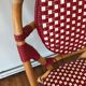 Rattan bistro chair and braiding