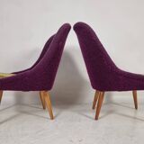 Vintage Chairs and Table, 1960s, Set of 3