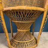 Emmanuelle chair in rattan 70s