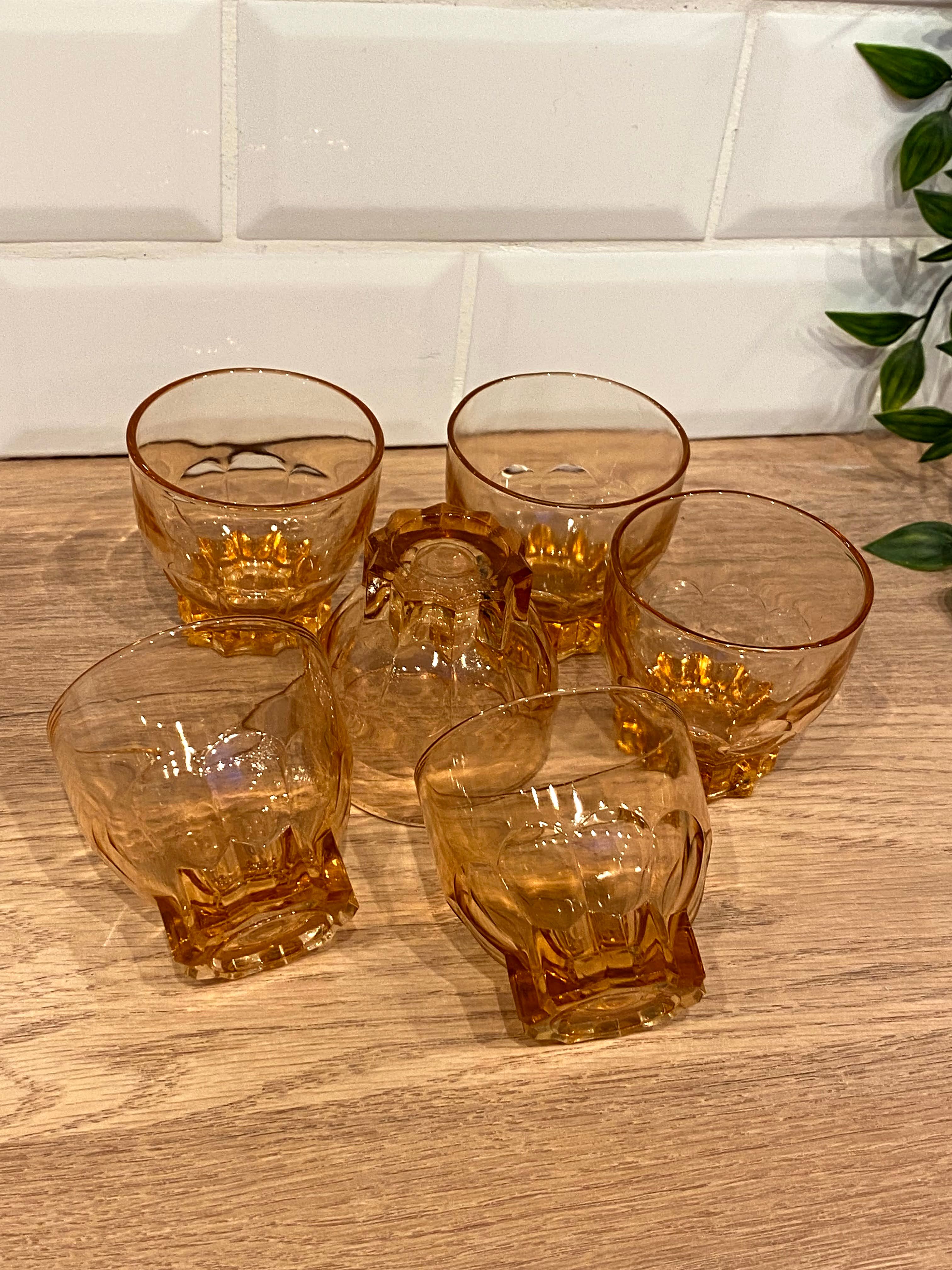 Set of 6 vintage glasses