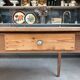 Renovated oak and walnut farmhouse table.