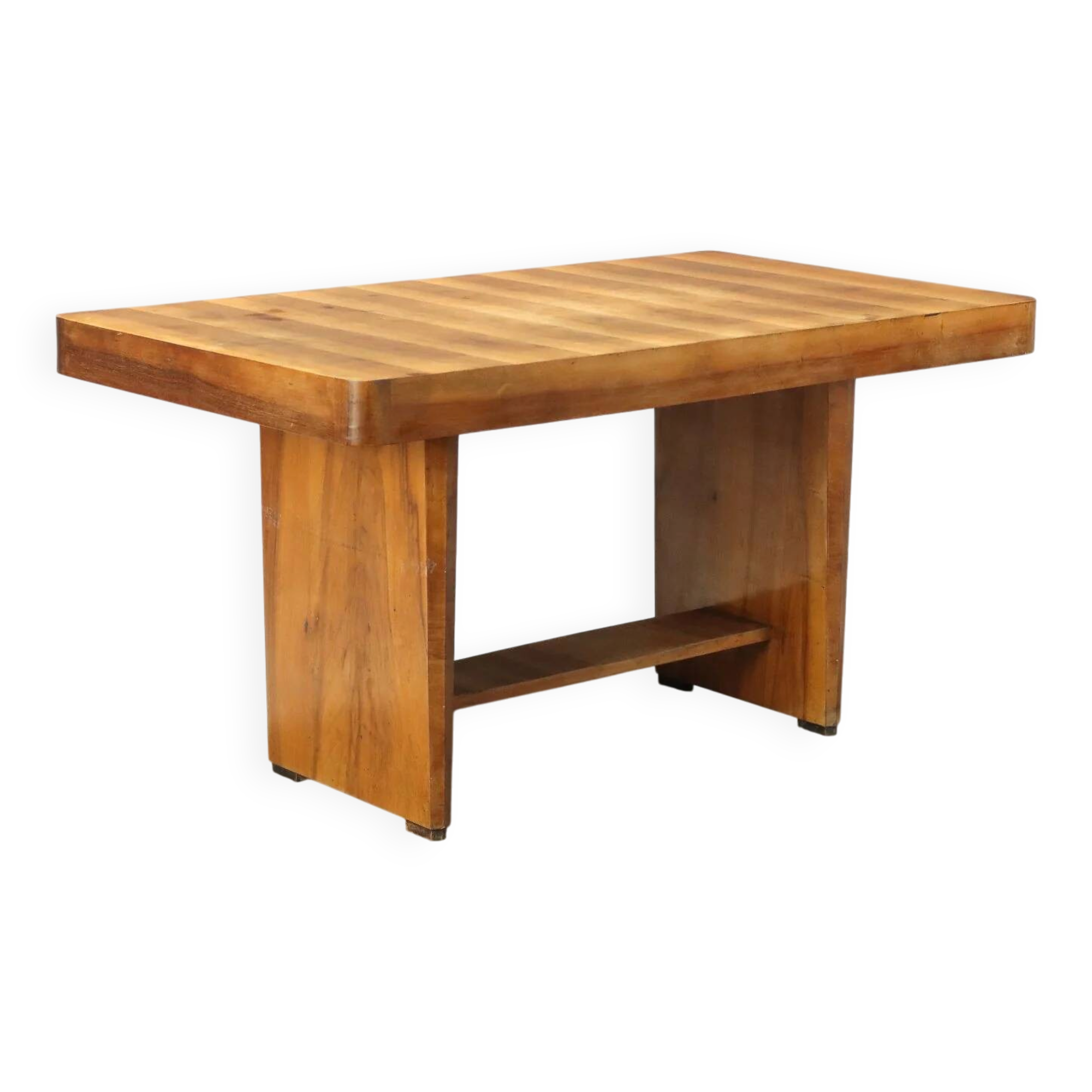 Vintage walnut veneer table, design, Italy, 1940s