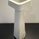 Minimalist design lamp in white ceramic – sculptural piece – st