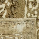 Handmade Turkish Unique 1980s 284 cm x 380 cm Beige Wool Carpet