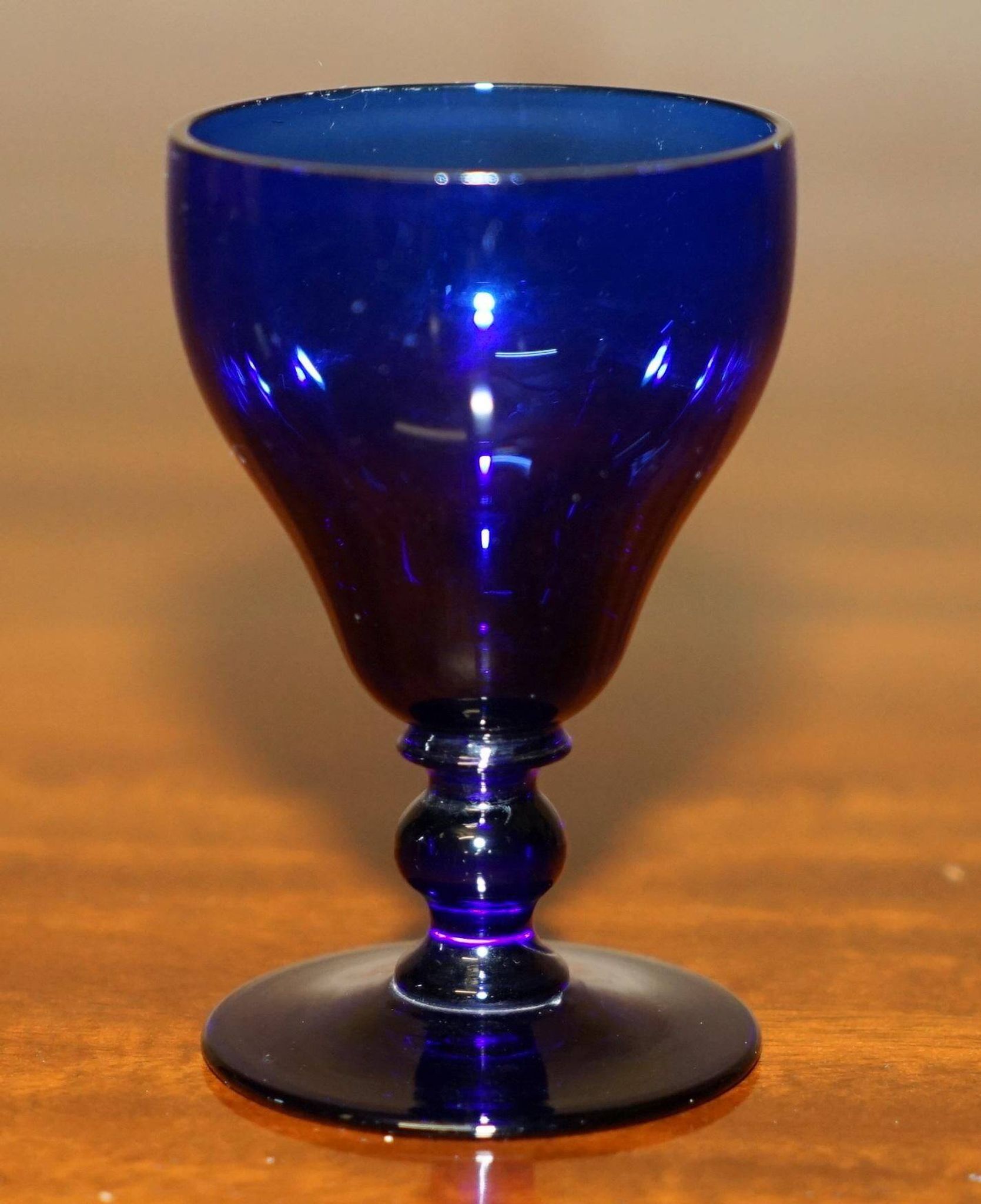 Sherry Carafe and Antique Bristol Blue Glasses