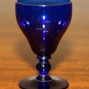 Sherry Carafe and Antique Bristol Blue Glasses