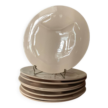 8 Asparagus plates Sarreguemines Digoin