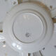6 flat plates Moulin des Loups faience flowers vintage gold
