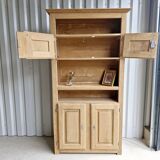Solid oak display cabinet