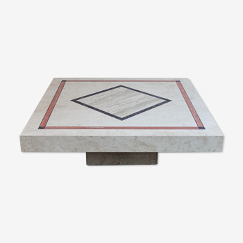 Square marble coffee table