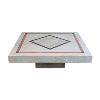 Table basse carrée de marbre