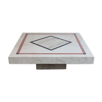 Square marble coffee table