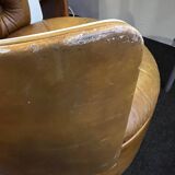 POLTRUNA 70's leather boudoir armchair