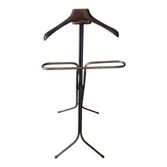 Folding valet, Italian brass, wood, metal