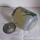 Art Nouveau Opal Glass Biscuit Jar: Hand-Painted Iris, French Candy Jar
