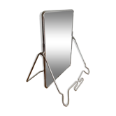 Ancien petit miroir de barbier sur pieds