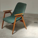 Paire de fauteuils résine et bois Jaune et Vert chiné par Miroslav Navratil