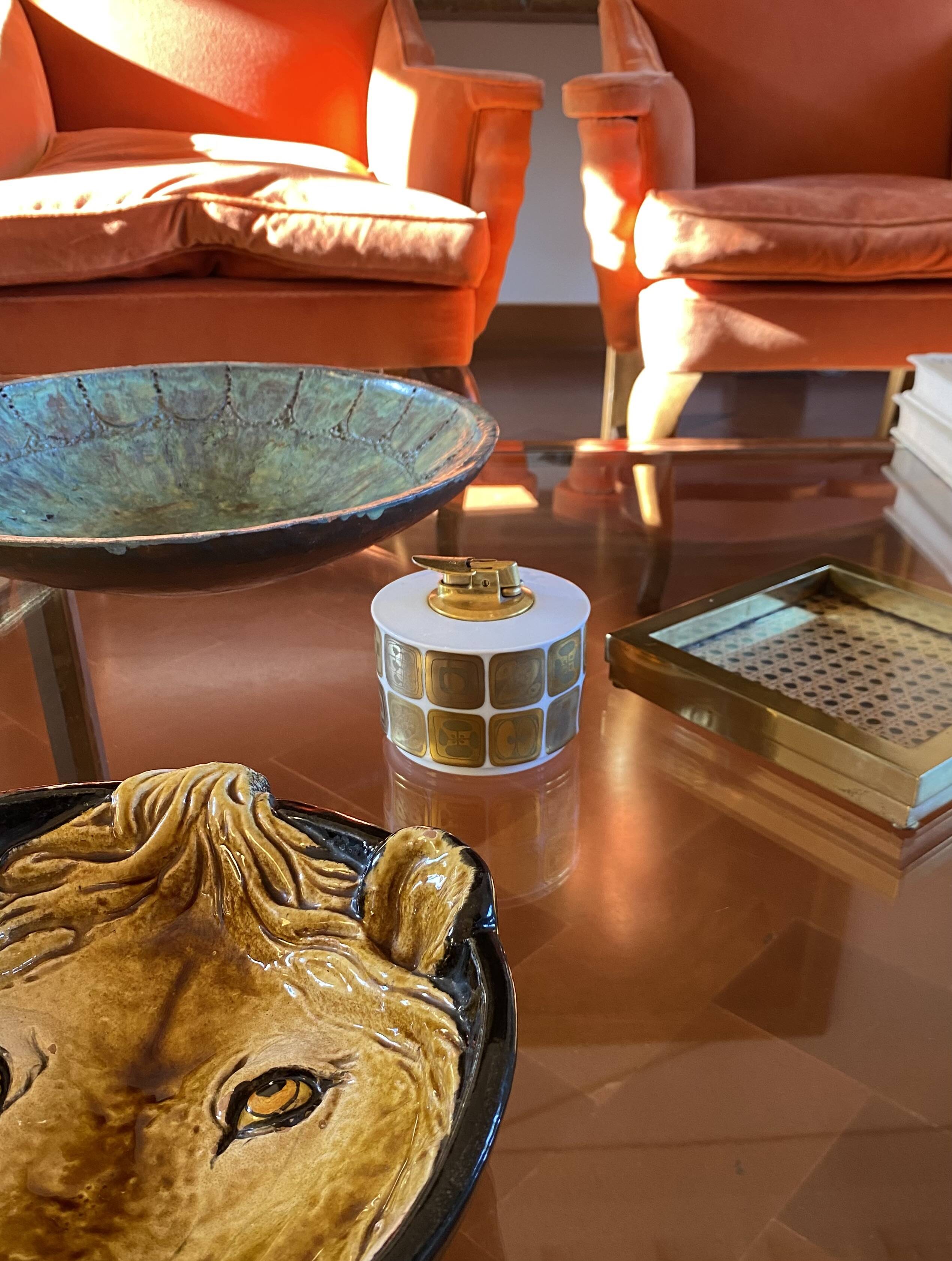 Mid-century porcelain table lighter, Bjorn Wiinblad for Rosenthal, 1970s