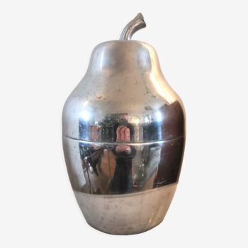 Pear ice bucket stainless steel Italy design 70s