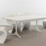 Extendable pedestal dining table by George Nelson for Herman Miller