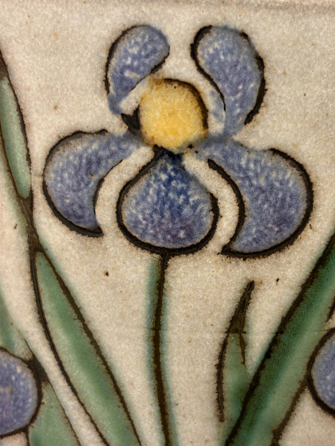 Glazed stoneware vase