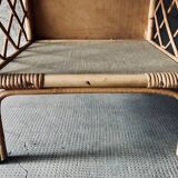 Rattan shelf on foot 1950/60