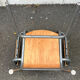Chaise d'écolier vintage en métal et bois