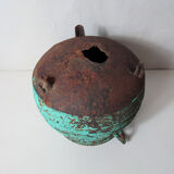 Old cast-iron cauldron