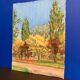 Vintage landscape watercolor