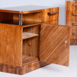 Paire de commodes ArtDéco restaurée, Palisandr, revivifiée polonaise, France, années 1930