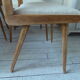 Series of 4 vintage chairs from the 50s in beech