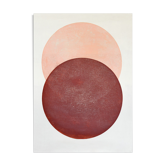 Peinture sur papier 50x70cm  •Lune rose • signée Eawy