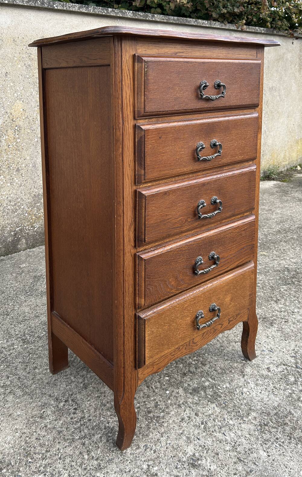 Chest of drawers, solid wood, vintage, 60s