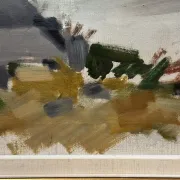 Original Swedish Oil on Canvas – “Landscape” by Ivar Hjertqvist – Vintage & Framed 74 × 65 cm (29" × 25.5")