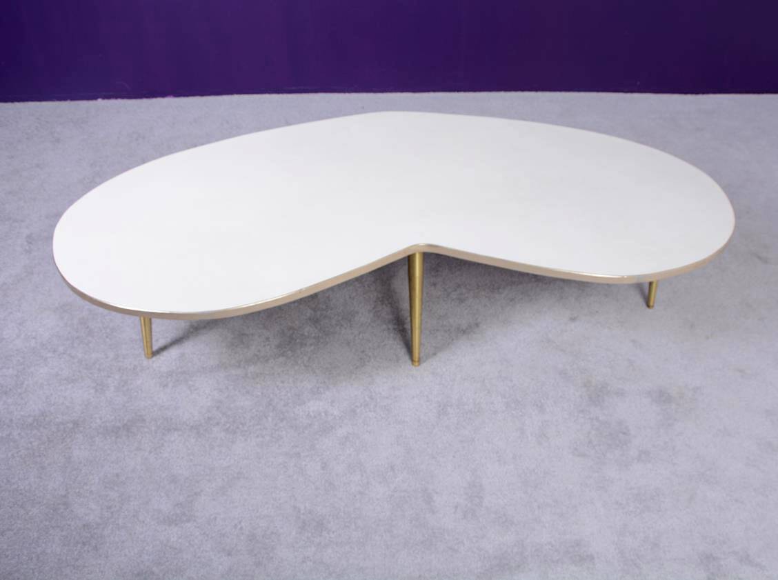 Free-form coffee table dating from the 60s,