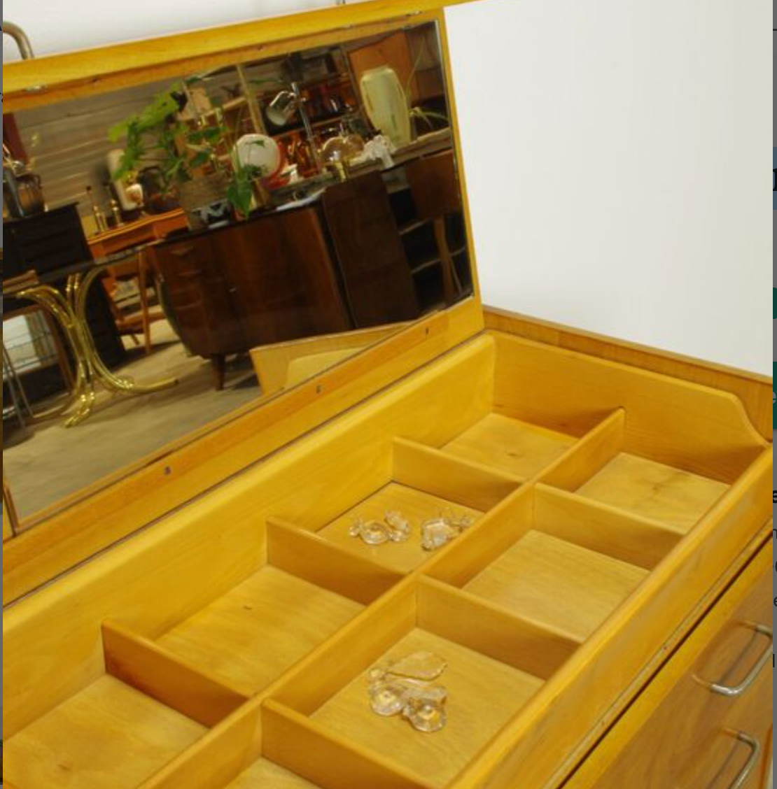 Vintage jewelry cabinet with mirror
