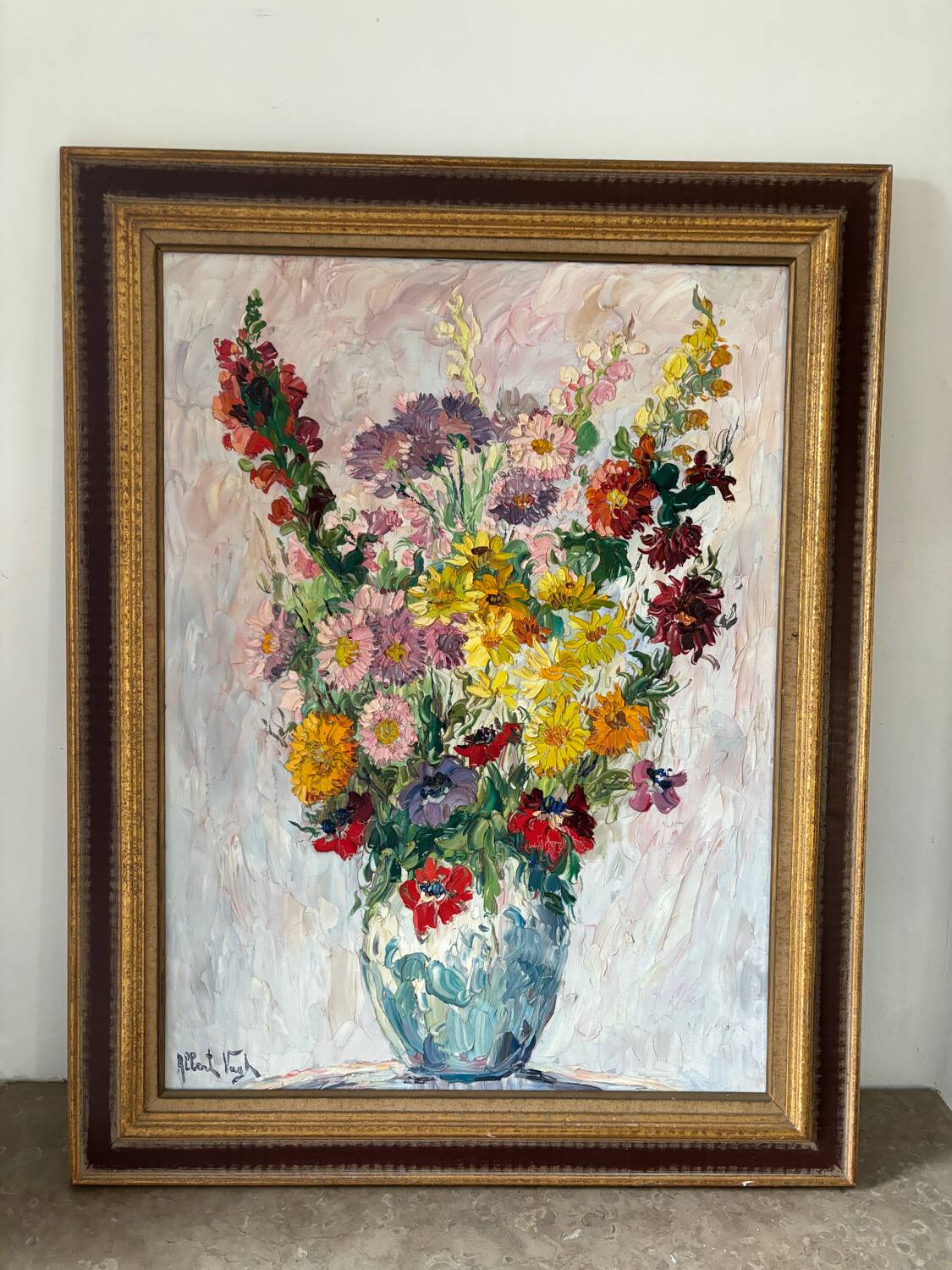 Signed bouquet of flowers
