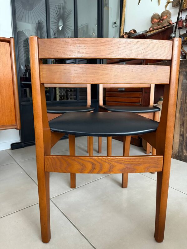 Ensemble de 4 chaises style scandinave vintage