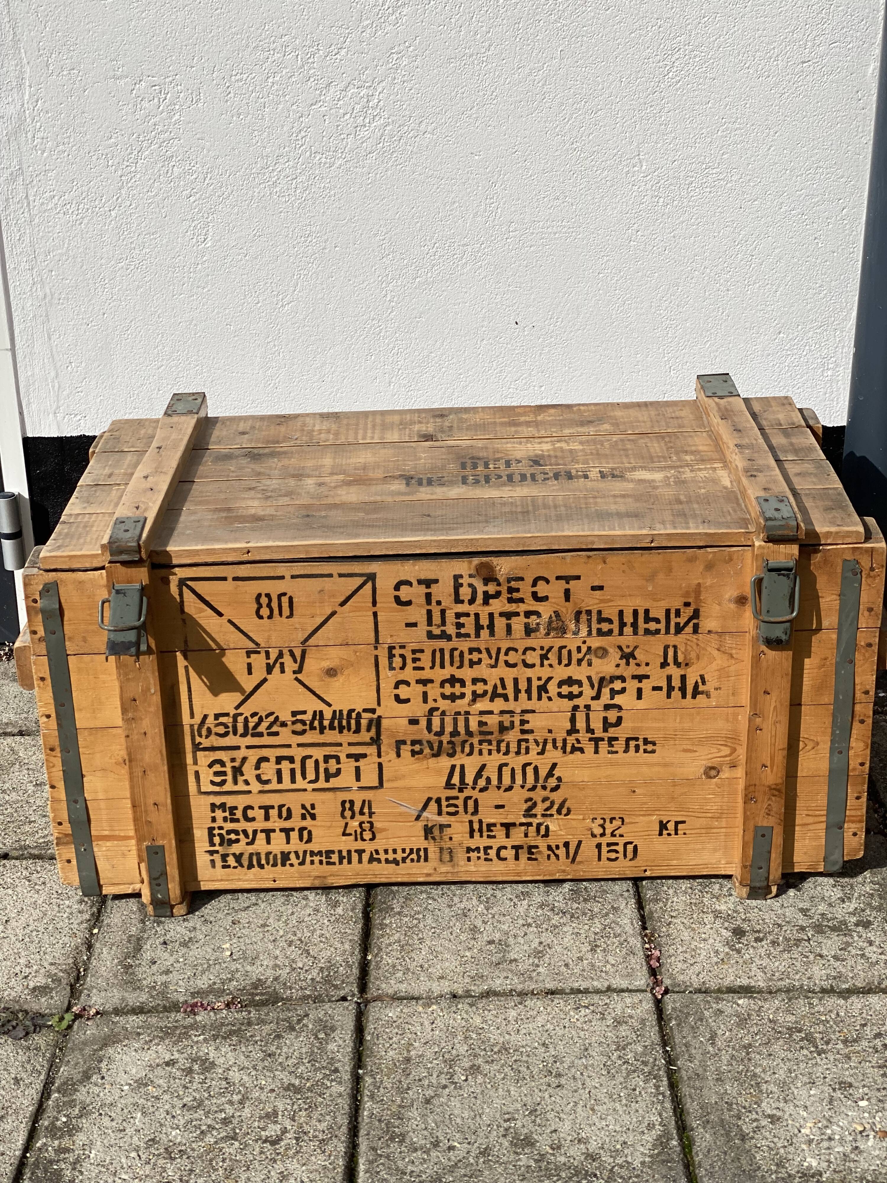 Vintage Russian Military Surplus Gas Mask Crate