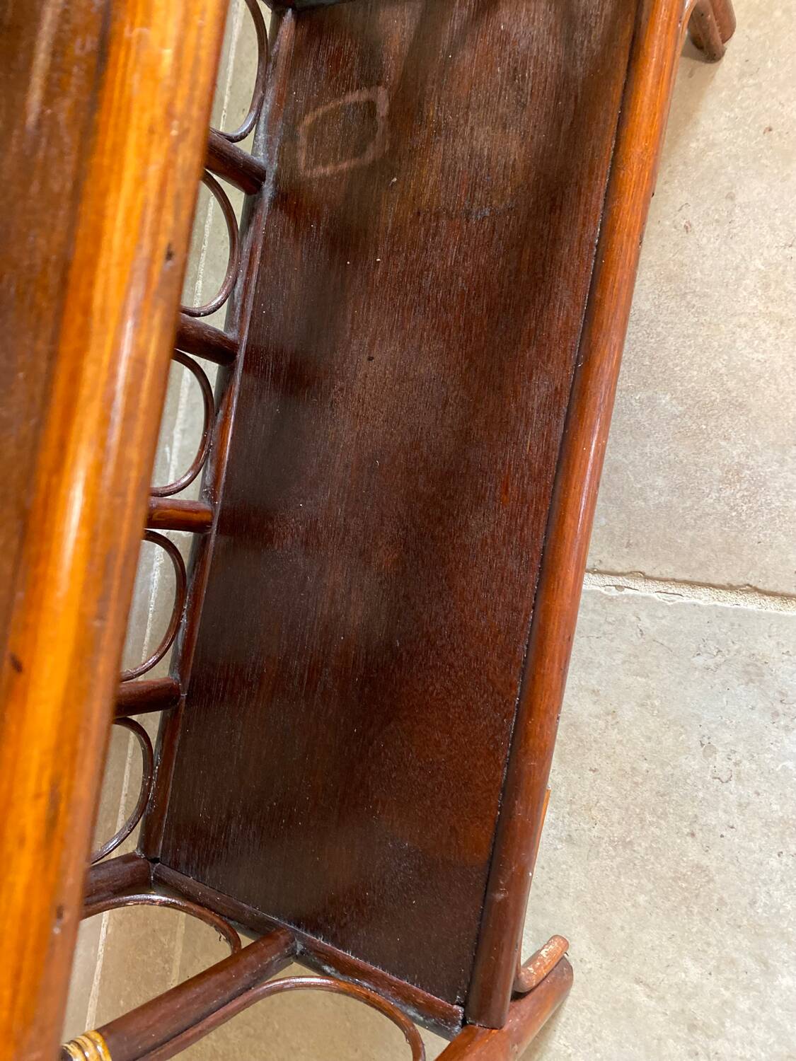 Vintage rattan shelf