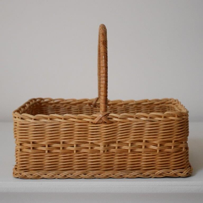 Wooden bottom basket