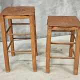 Luterma set of vintage stools, side tables and plant tables