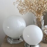 Opaline globe table lamp