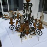 Ensemble luminaires fer forgé artisanal
